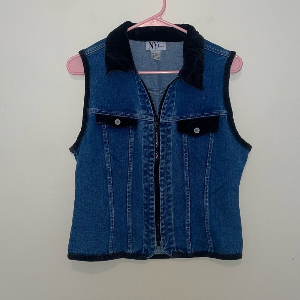 NY Jeans Vintage Jean Vest Size Medium